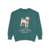 Poochon Humor Sweatshirt, Blue Spruce, front view