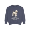 Poochon Humor Sweatshirt, Denim, front view