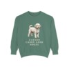 Poochon Humor Sweatshirt, Light Green, front view
