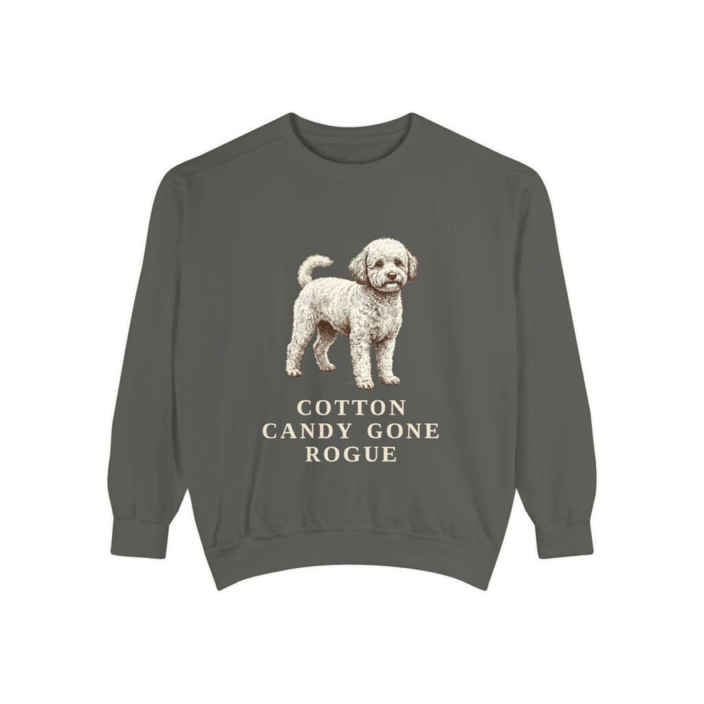 Poochon Humor Sweatshirt, Pepper, front view