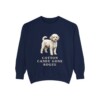 Poochon Humor Sweatshirt, True Navy, front view
