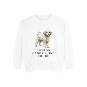 Poochon Humor Sweatshirt, White, front view