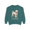 Poochon Latin Sweatshirt, Blue Spruce, front view
