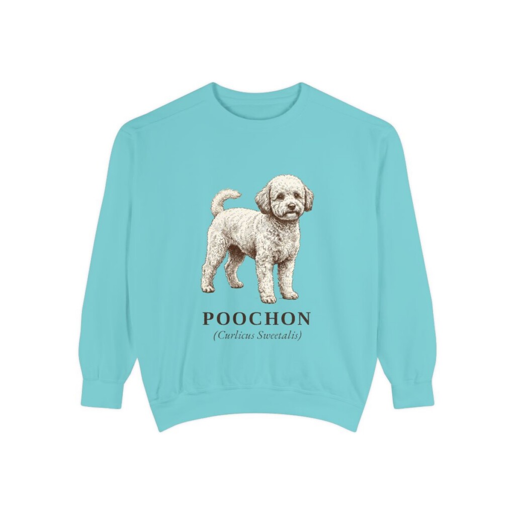 Poochon Latin Sweatshirt, Chalky Mint, front view