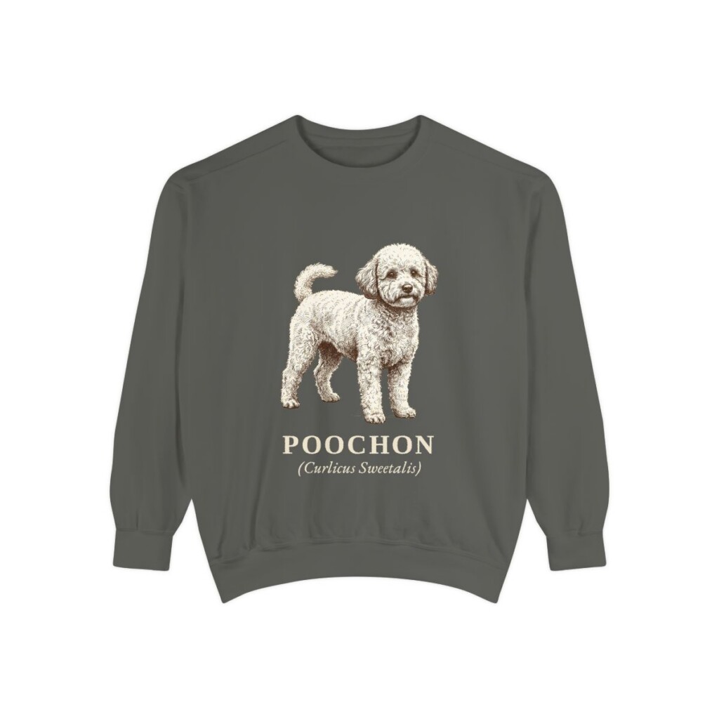 Poochon Latin Sweatshirt, Pepper, front view