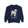 Poochon Latin Sweatshirt, True Navy, front view