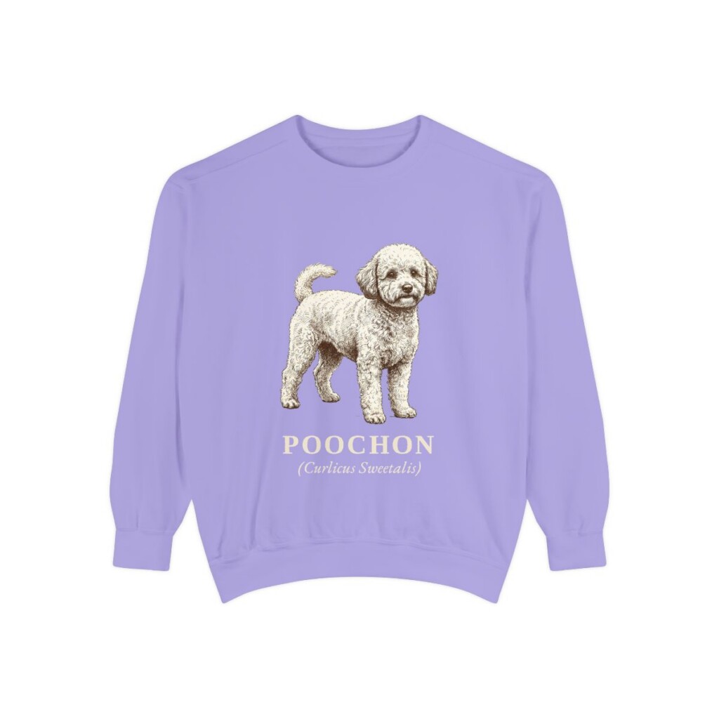 Poochon Latin Sweatshirt, Violet, front view
