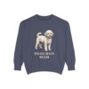 Poochon Mom Sweatshirt, Denim, front view