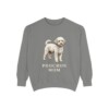 Poochon Mom Sweatshirt, Grey, front view