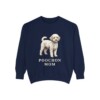 Poochon Mom Sweatshirt, True Navy, front view