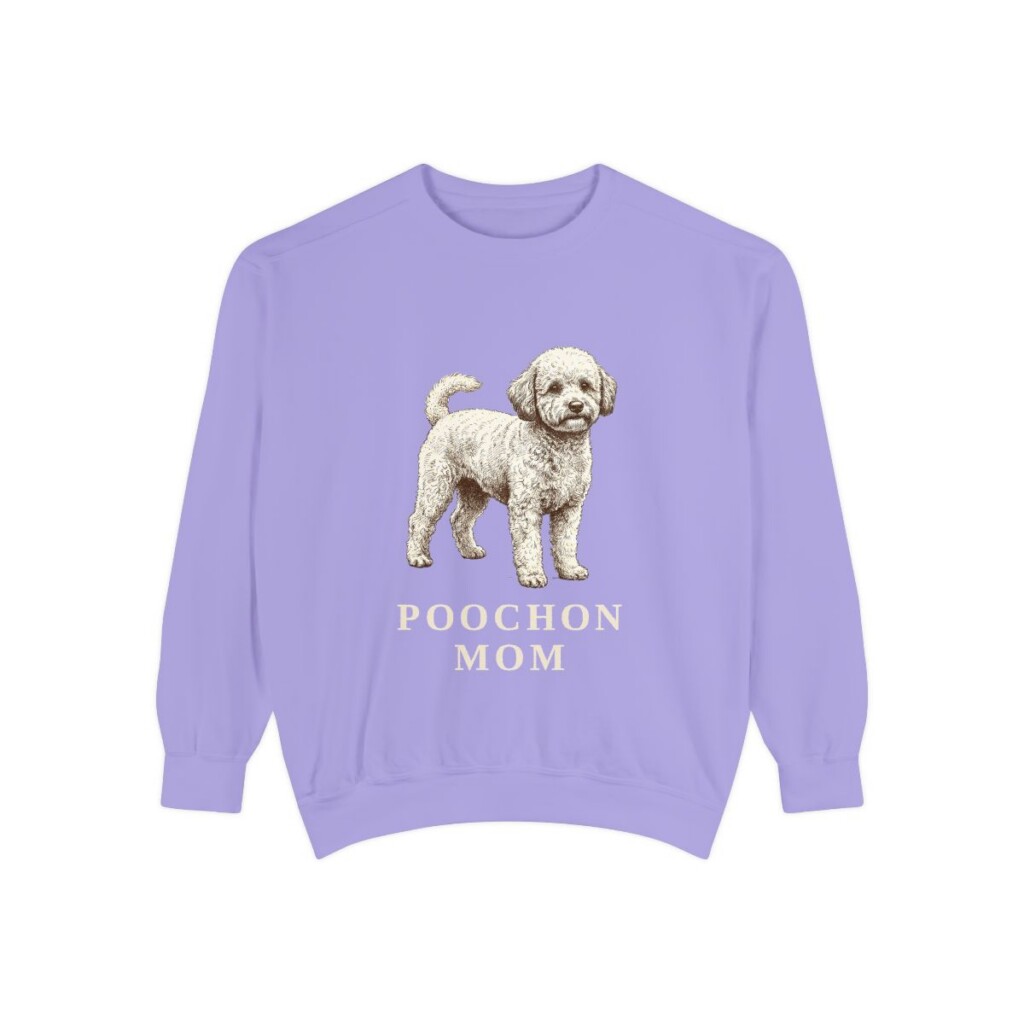 Poochon Mom Sweatshirt, Violet, front view