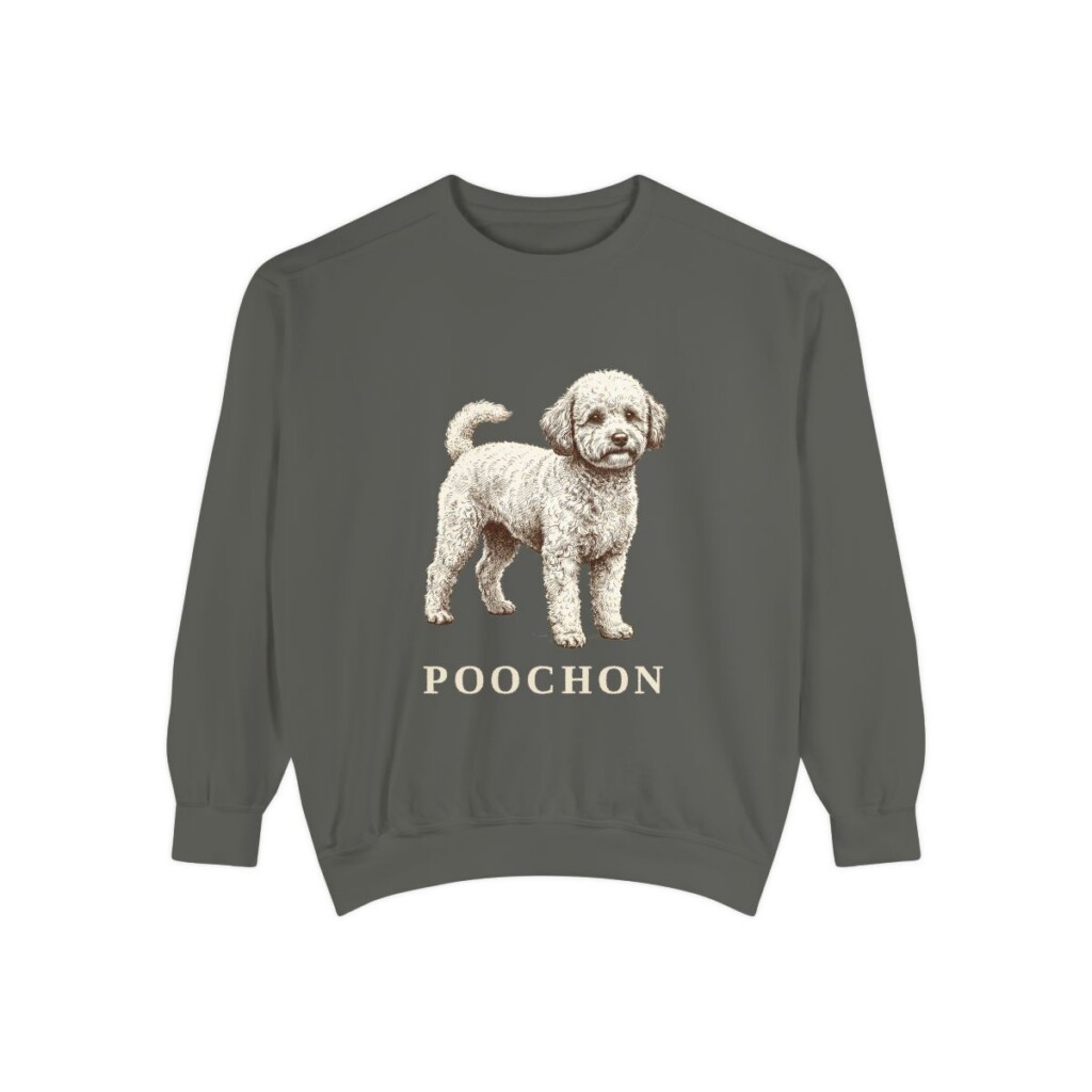 Poochon Sweatshirt, Pepper, front view