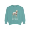 Poodle Mix Dad Sweatshirt, Seafoam, front view