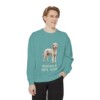 Poodle Mix Dad Sweatshirt, Seafoam, person 1 front