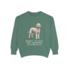 Poodle Mix Humor Sweatshirt, Light Green, front view