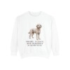 Poodle Mix Humor Sweatshirt, White, front view