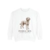 Poodle Mix Latin Sweatshirt, White, front view