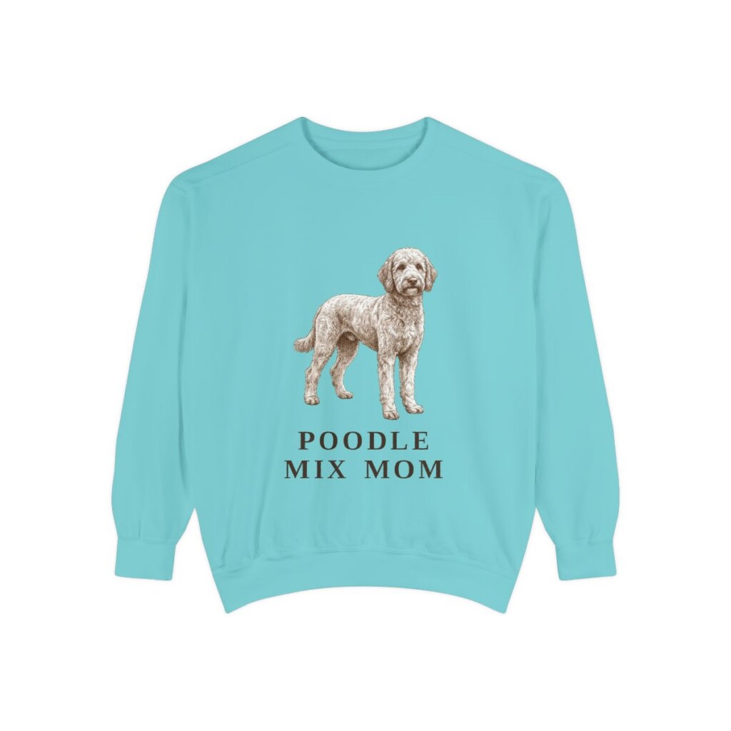 Poodle Mix Mom Sweatshirt, Chalky Mint, front view