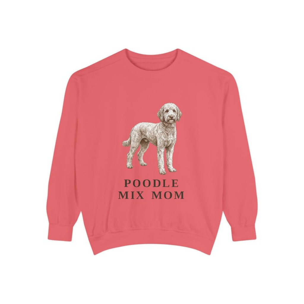 Poodle Mix Mom Sweatshirt, Watermelon, front view