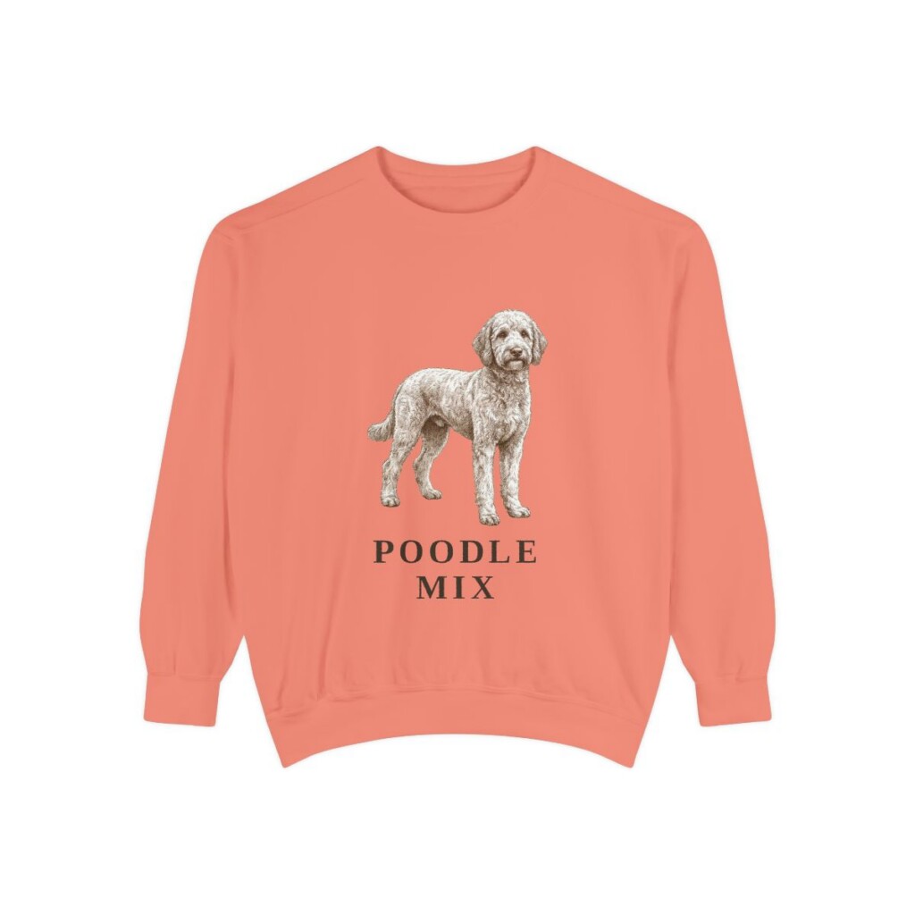 Poodle Mix Sweatshirt, Terracotta, front view
