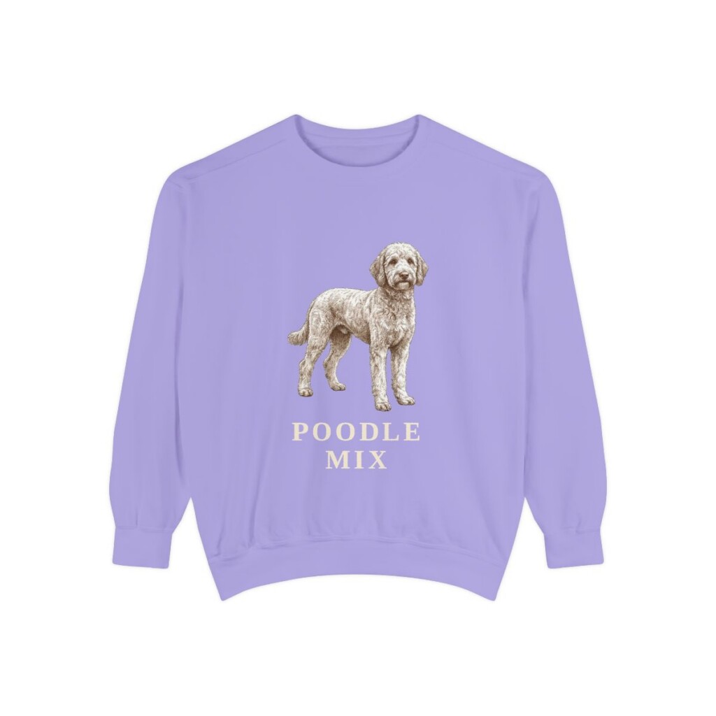 Poodle Mix Sweatshirt, Violet, front view