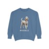 Poodle Sweatshirt, Blue Jean, front view