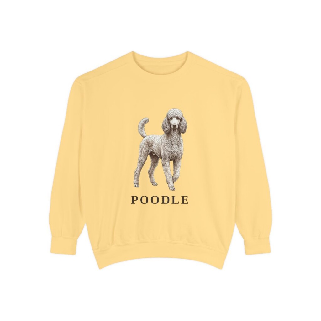 Poodle Sweatshirt, Butter, front view