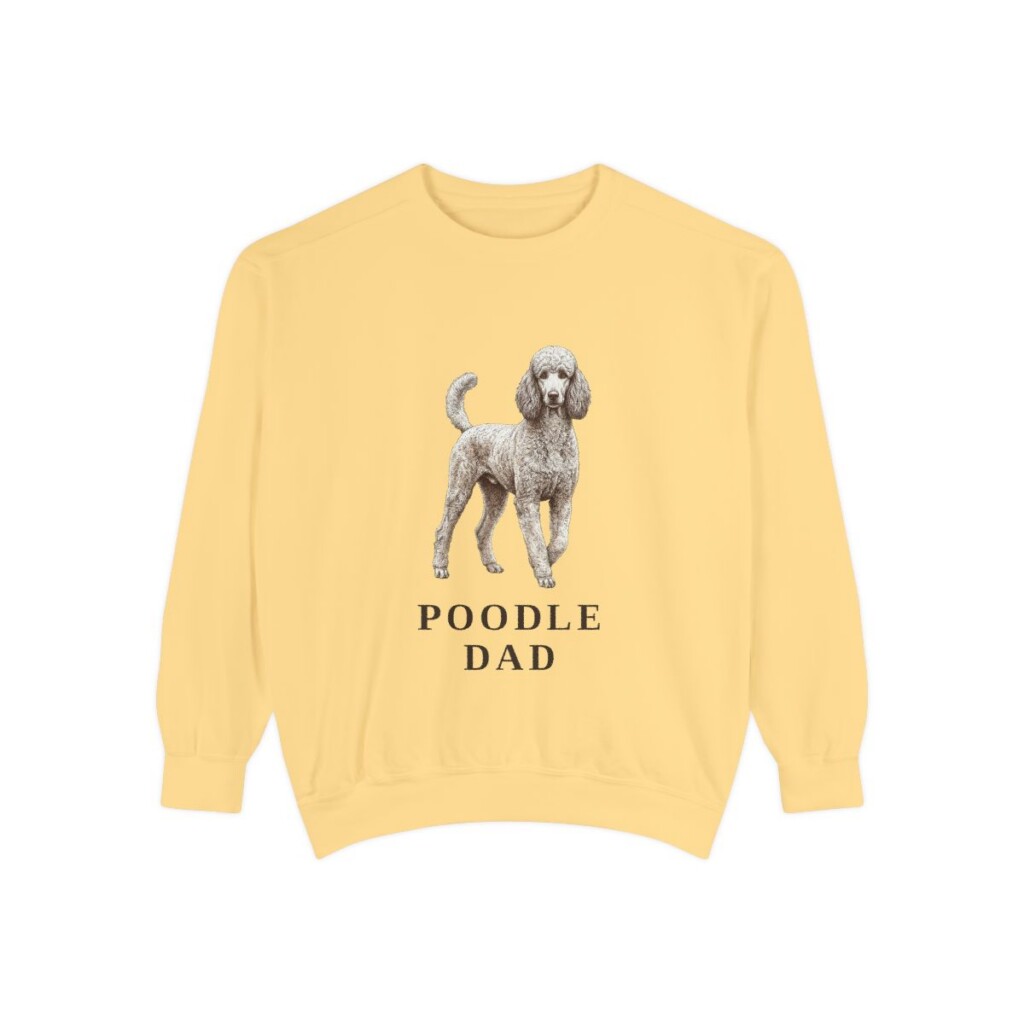 Poodle Dad Sweatshirt, Butter, front view