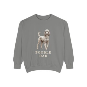 Poodle Dad Sweatshirt, Grey, front view