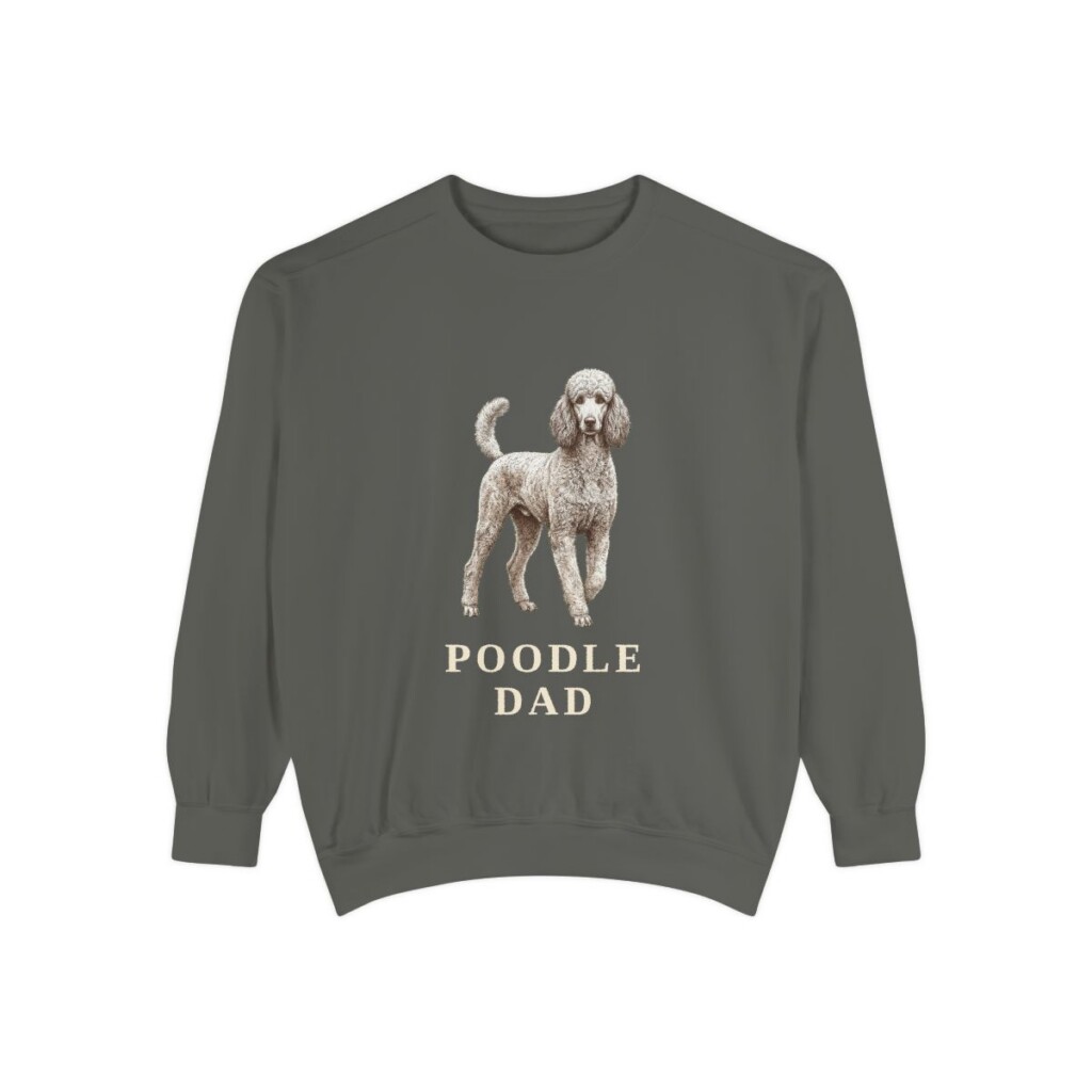 Poodle Dad Sweatshirt, Pepper, front view
