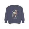 Poodle Sweatshirt, Denim, front view
