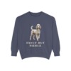 Poodle Humor Sweatshirt, Denim, front view