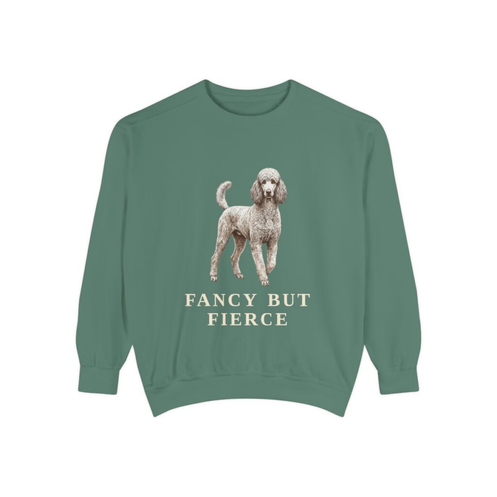 Poodle Humor Sweatshirt, Light Green, front view