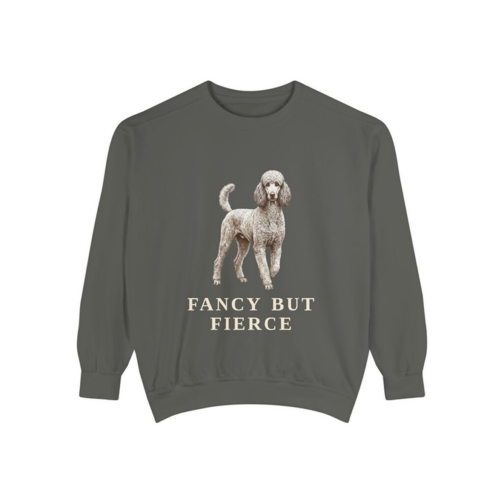 Poodle Humor Sweatshirt, Pepper, front view
