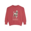 Poodle Latin Sweatshirt, Crimson, front view