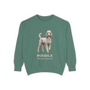 Poodle Latin Sweatshirt, Light Green, front view