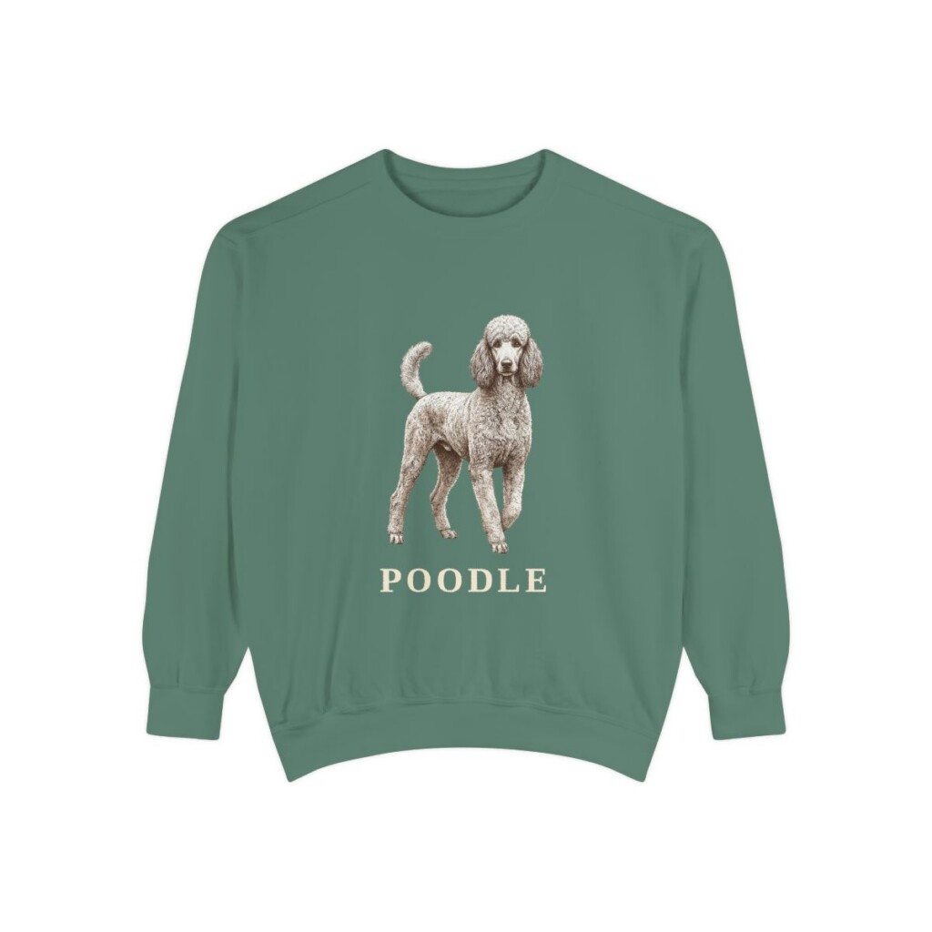 Poodle Sweatshirt, Light Green, front view