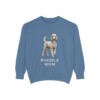 Poodle Mom Sweatshirt, Blue Jean, front view