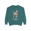 Poodle Mom Sweatshirt, Blue Spruce, front view