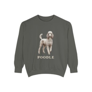 Poodle Sweatshirt, Pepper, front view