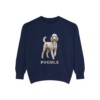 Poodle Sweatshirt, True Navy, front view
