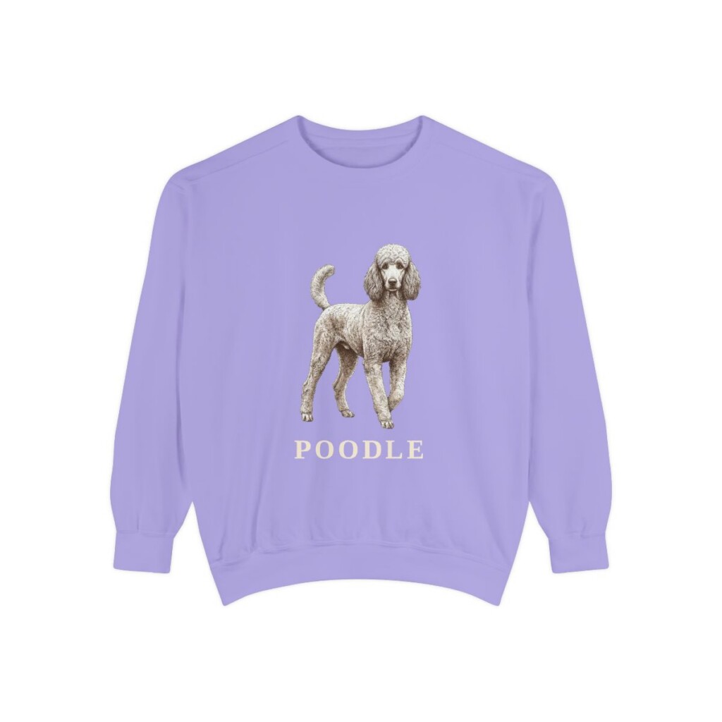 Poodle Sweatshirt, Violet, front view
