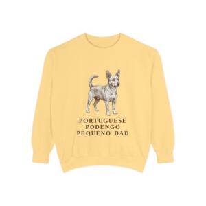 Portuguese Podengo Pequeno Dad Sweatshirt, Butter, front view