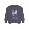 portuguese-podengo-pequeno-sweatshirt-dad-denim Portuguese Podengo Pequeno Dad Sweatshirt, Denim, front view