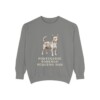 portuguese-podengo-pequeno-sweatshirt-dad-grey Portuguese Podengo Pequeno Dad Sweatshirt, Grey, front view