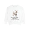 portuguese-podengo-pequeno-sweatshirt-dad-white Portuguese Podengo Pequeno Dad Sweatshirt, White, front view