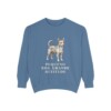 Portuguese Podengo Pequeno Humor Sweatshirt, Blue Jean, front view