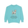 Portuguese Podengo Pequeno Humor Sweatshirt, Chalky Mint, front view