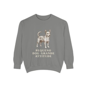 Portuguese Podengo Pequeno Humor Sweatshirt, Grey, front view