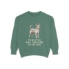 Portuguese Podengo Pequeno Humor Sweatshirt, Light Green, front view